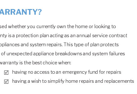 home warranty reading